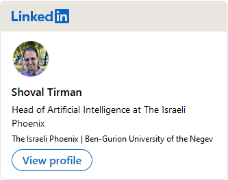 Shoval Tirman LinkedIn Badge